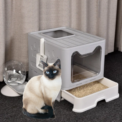 Maison de toilette pour chat cosy proprete interieur